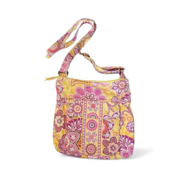 Vera Bradley “Bali Gold” Retired Print Quilted Crossbody Bag - Picture 2 of 6